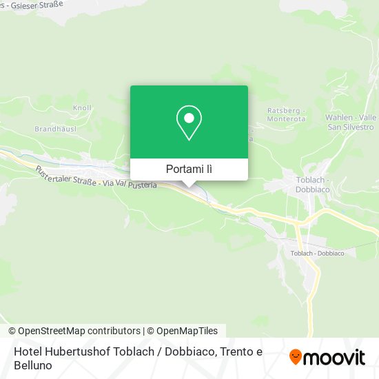 Mappa Hotel Hubertushof Toblach / Dobbiaco