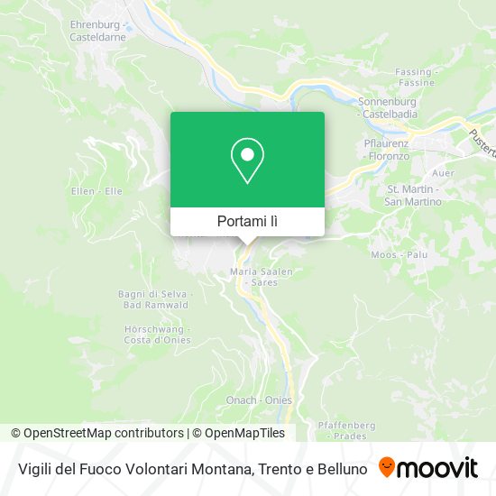 Mappa Vigili del Fuoco Volontari Montana
