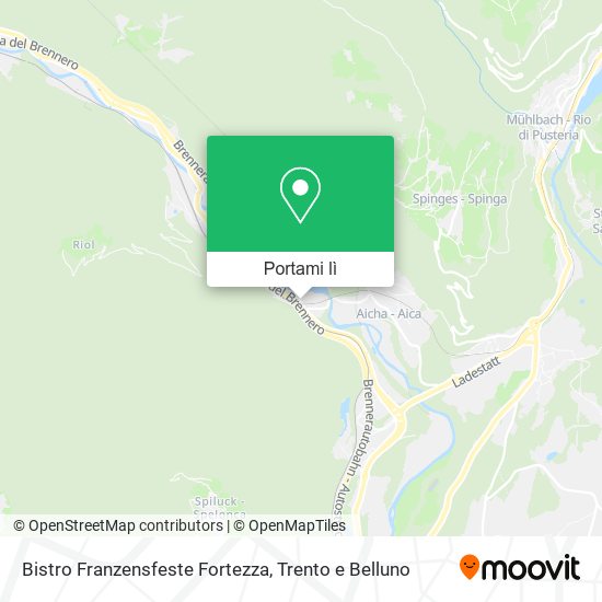 Mappa Bistro Franzensfeste Fortezza