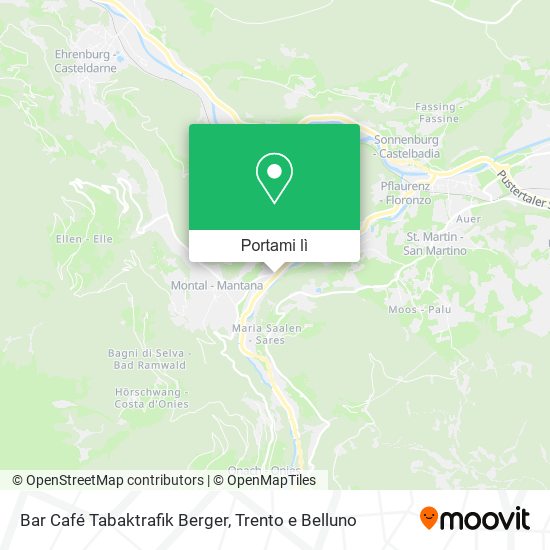 Mappa Bar Café Tabaktrafik Berger