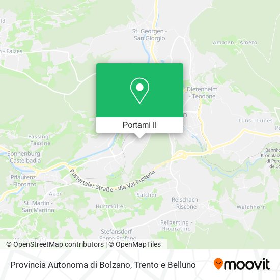 Mappa Provincia Autonoma di Bolzano
