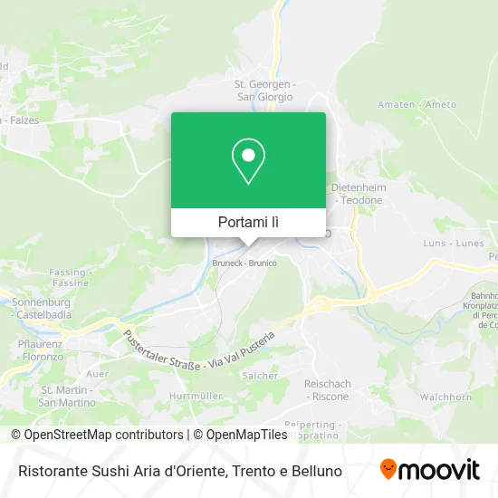 Mappa Ristorante Sushi Aria d'Oriente