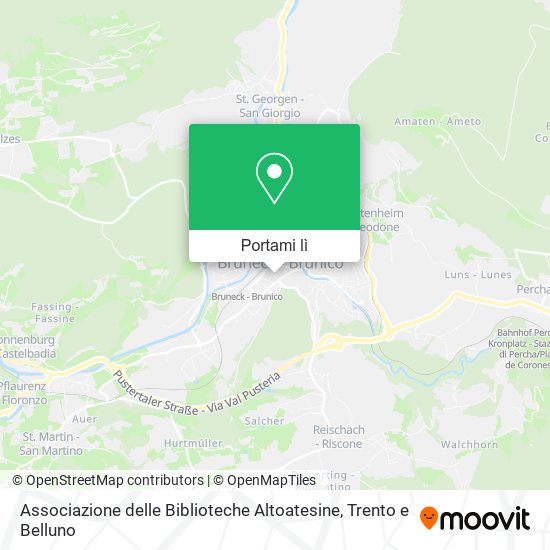 Mappa Associazione delle Biblioteche Altoatesine