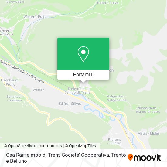 Mappa Caa Raiffeimpo di Trens Societa' Cooperativa