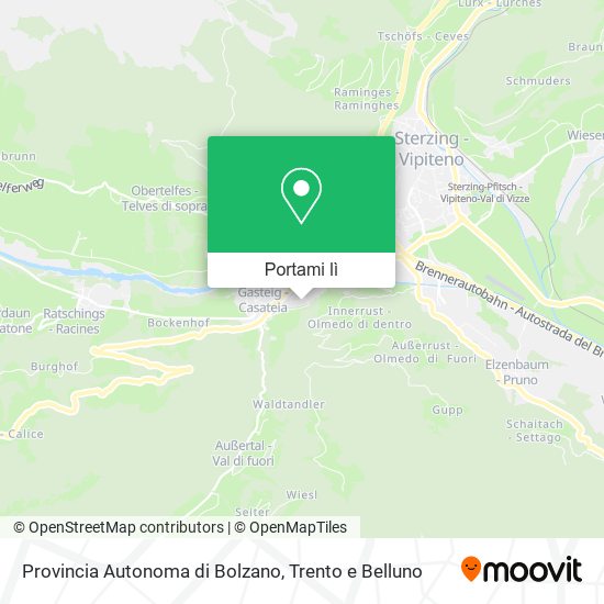 Mappa Provincia Autonoma di Bolzano