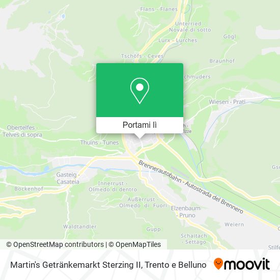 Mappa Martin's Getränkemarkt Sterzing II