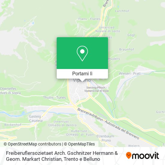 Mappa Freiberuflersozietaet Arch. Gschnitzer Hermann & Geom. Markart Christian