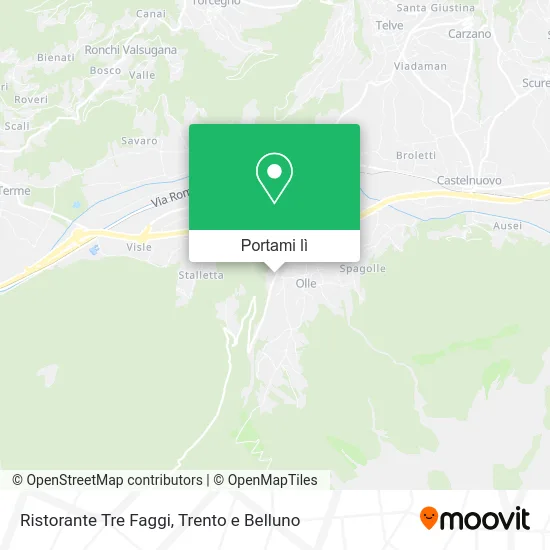 Mappa Ristorante Tre Faggi