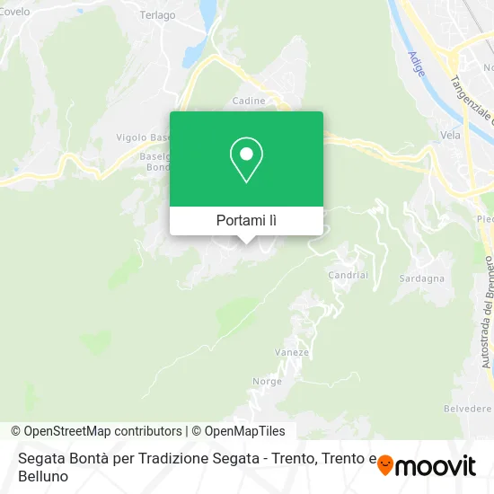 Mappa Segata Bontà per Tradizione Segata - Trento