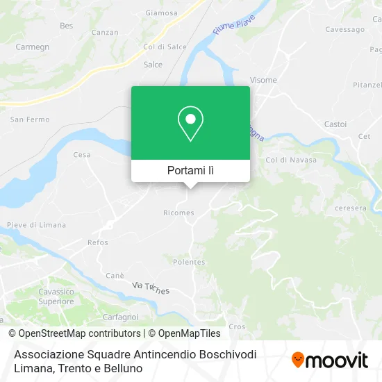 Mappa Associazione Squadre Antincendio Boschivodi Limana