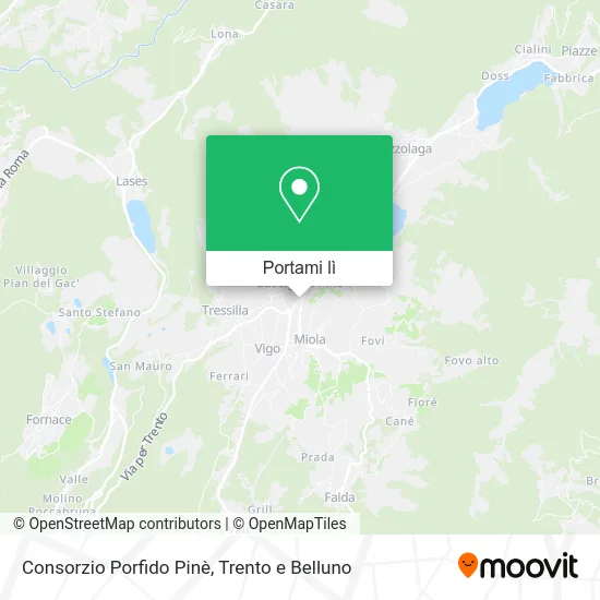 Mappa Consorzio Porfido Pinè