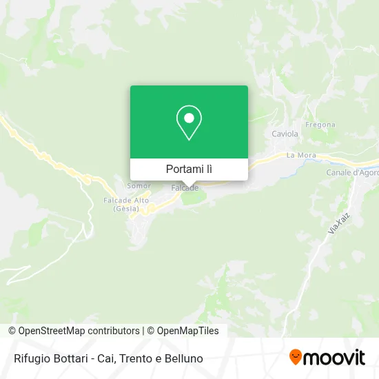Mappa Rifugio Bottari - Cai