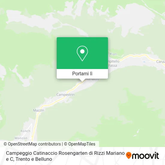 Mappa Campeggio Catinaccio Rosengarten di Rizzi Mariano e C