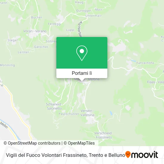 Mappa Vigili del Fuoco Volontari Frassineto