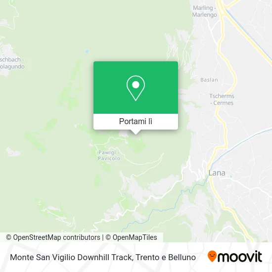 Mappa Monte San Vigilio Downhill Track