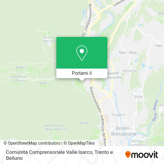 Mappa Comunità Comprensoriale Valle Isarco