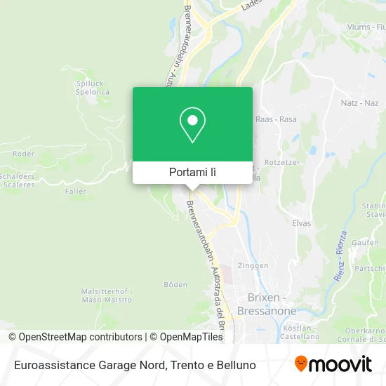 Mappa Euroassistance Garage Nord