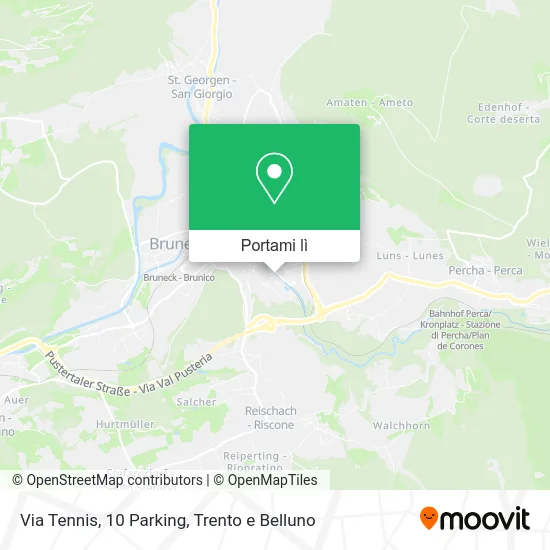 Mappa Via Tennis, 10 Parking