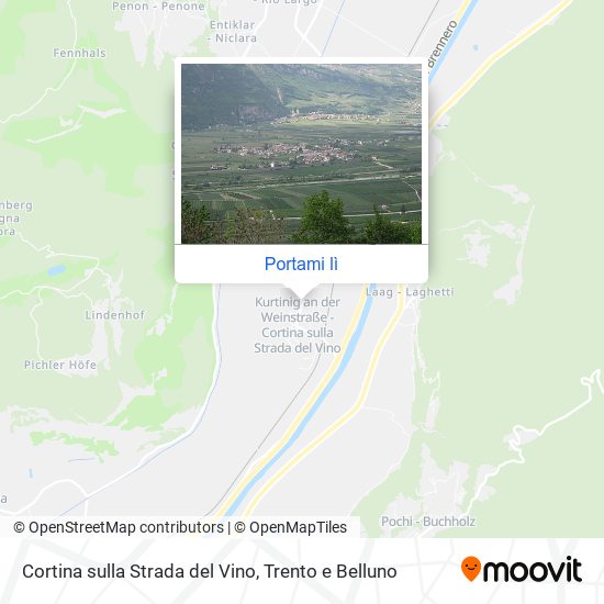 Mappa Cortina sulla Strada del Vino