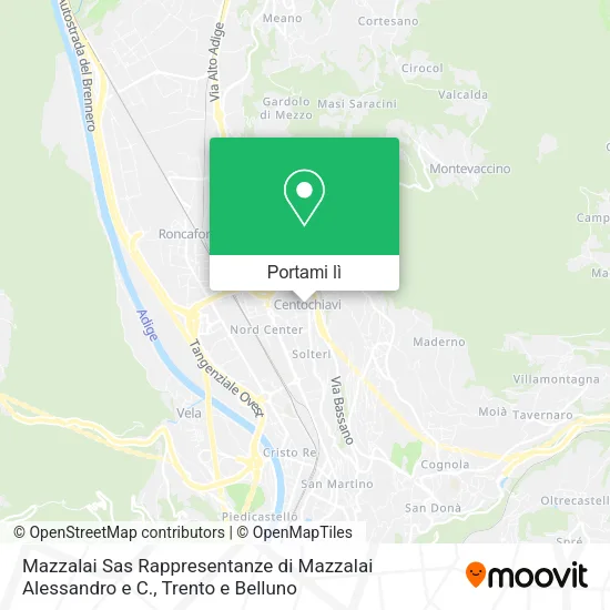 Mappa Mazzalai Sas Rappresentanze di Mazzalai Alessandro e C.
