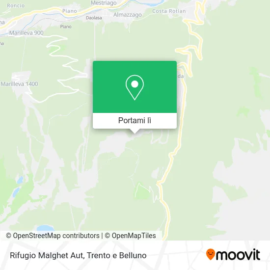 Mappa Rifugio Malghet Aut