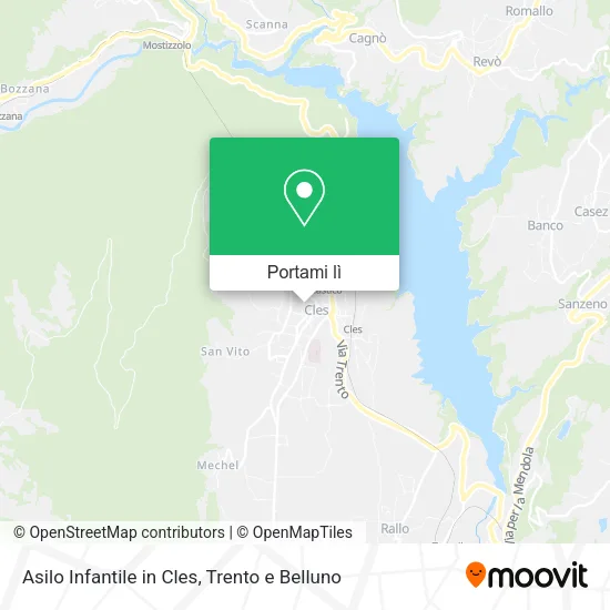 Mappa Asilo Infantile in Cles