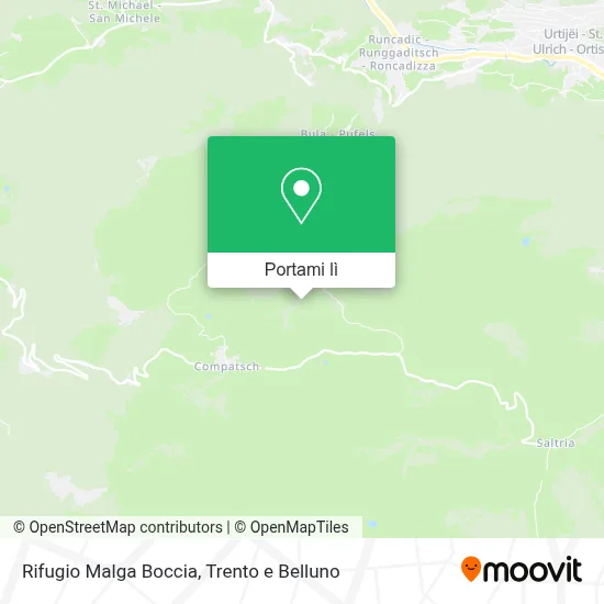 Mappa Rifugio Malga Boccia