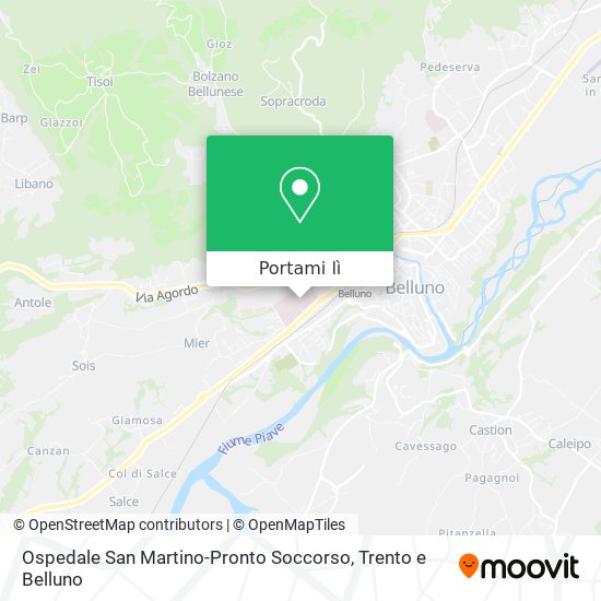 Mappa Ospedale San Martino-Pronto Soccorso