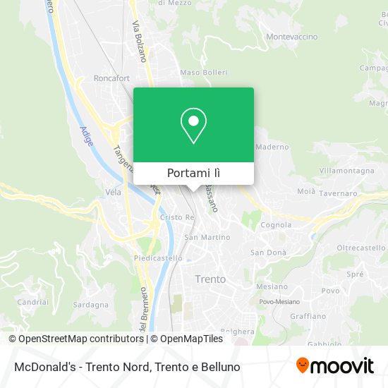 Mappa McDonald's - Trento Nord