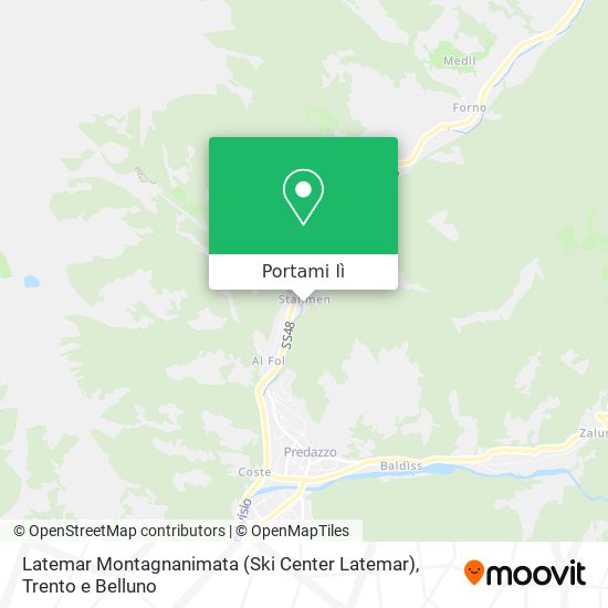 Mappa Latemar Montagnanimata (Ski Center Latemar)