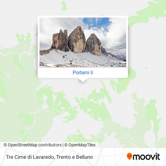 Mappa Tre Cime di Lavaredo
