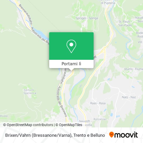 Mappa Brixen / Vahrn (Bressanone / Varna)