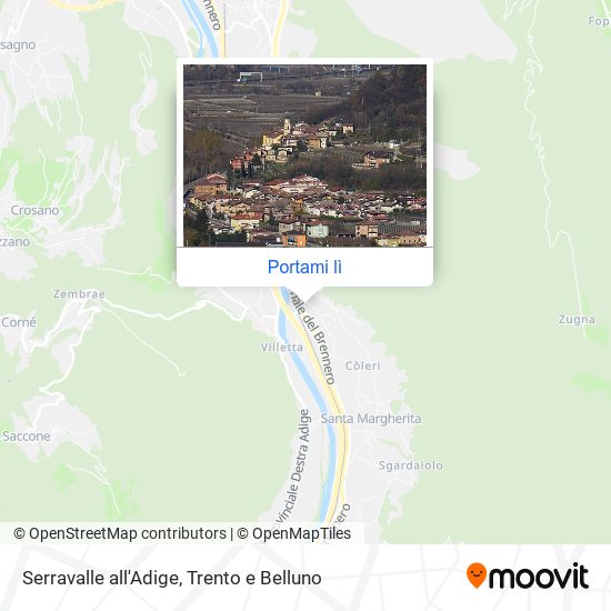 Mappa Serravalle all'Adige