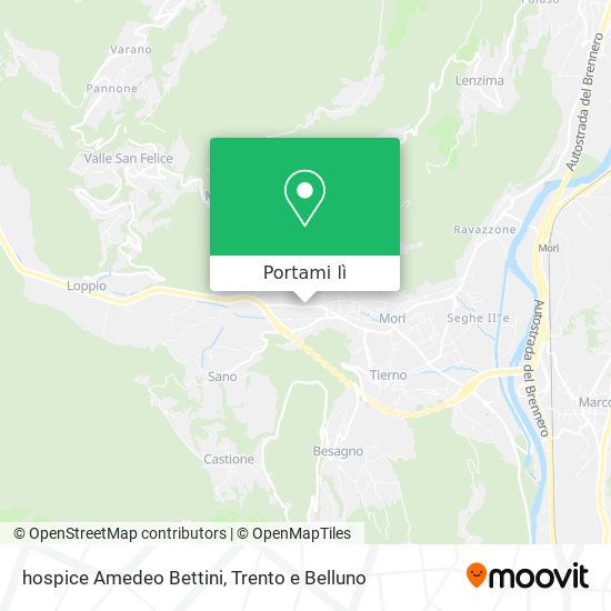 Mappa hospice Amedeo Bettini