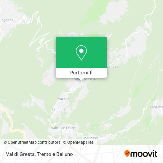 Mappa Val di Gresta