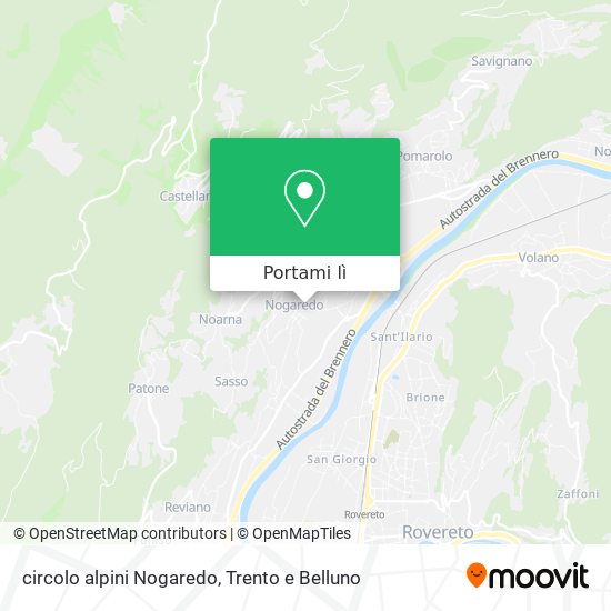 Mappa circolo alpini Nogaredo