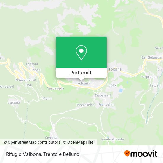 Mappa Rifugio Valbona