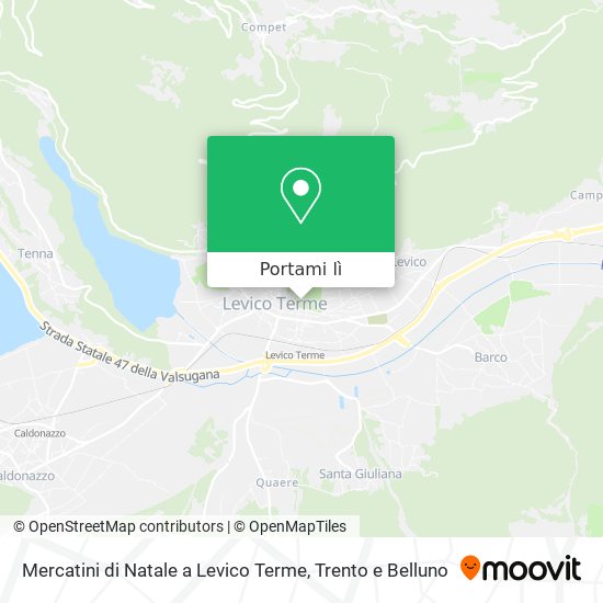 Mappa Mercatini di Natale a Levico Terme