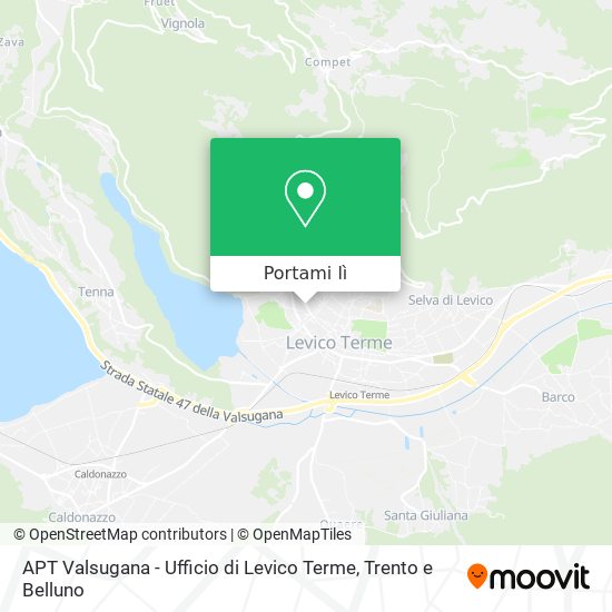 Mappa APT Valsugana - Ufficio di Levico Terme