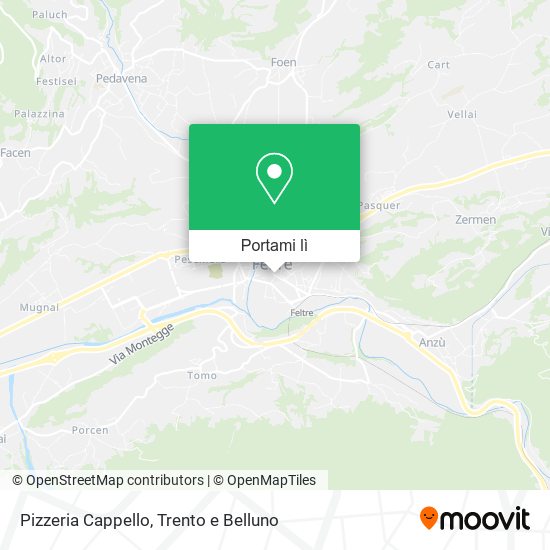 Mappa Pizzeria Cappello