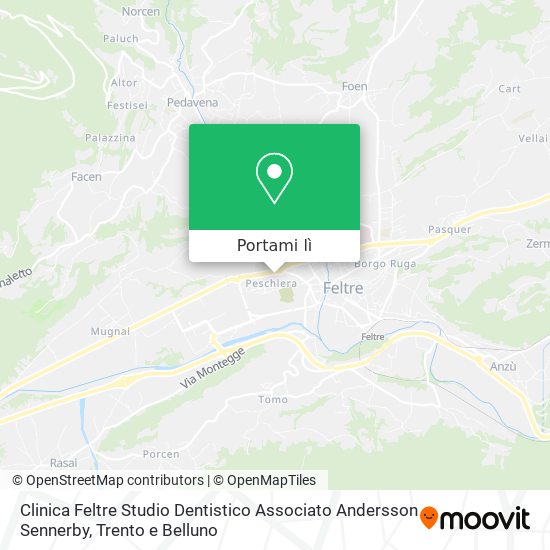 Mappa Clinica Feltre Studio Dentistico Associato Andersson Sennerby