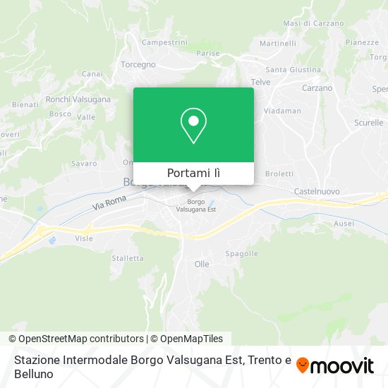 Mappa Stazione Intermodale Borgo Valsugana Est