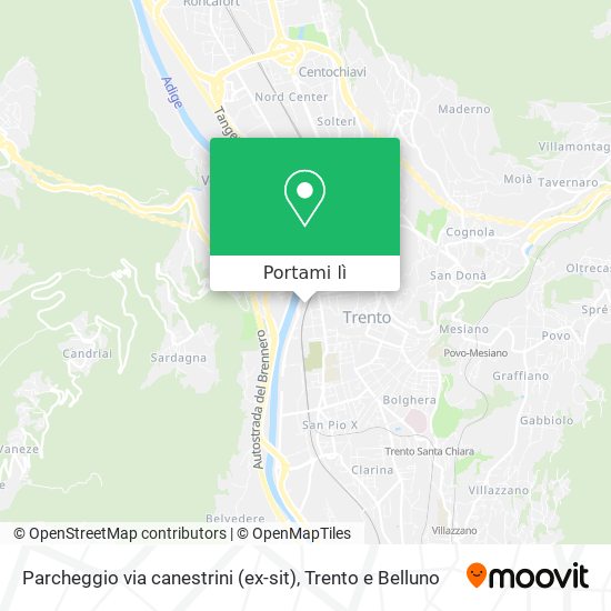 Mappa Parcheggio via canestrini (ex-sit)