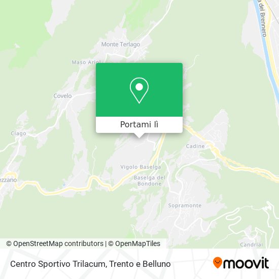 Mappa Centro Sportivo Trilacum