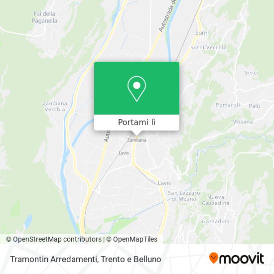 Mappa Tramontin Arredamenti