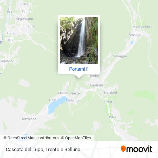 Mappa Cascata del Lupo