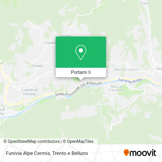 Mappa Funivia Alpe Cermis