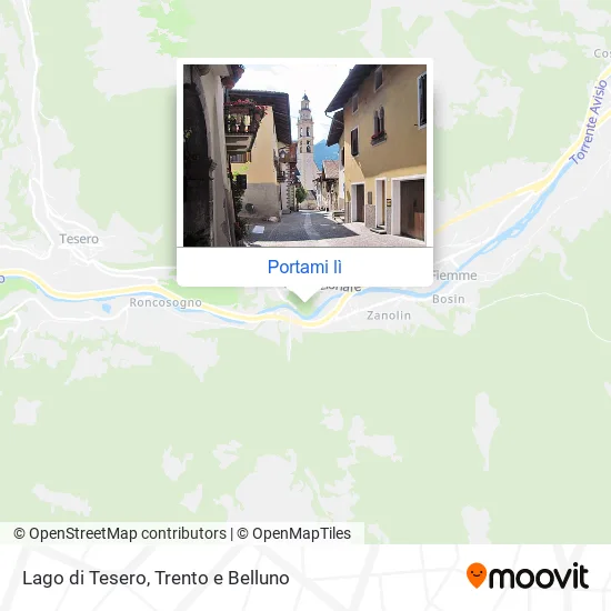 Mappa Lago di Tesero