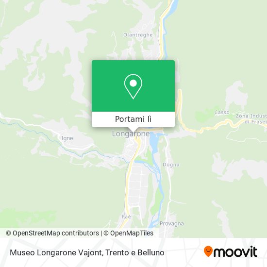 Mappa Museo Longarone Vajont
