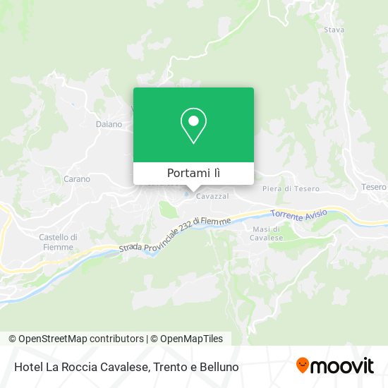 Mappa Hotel La Roccia Cavalese